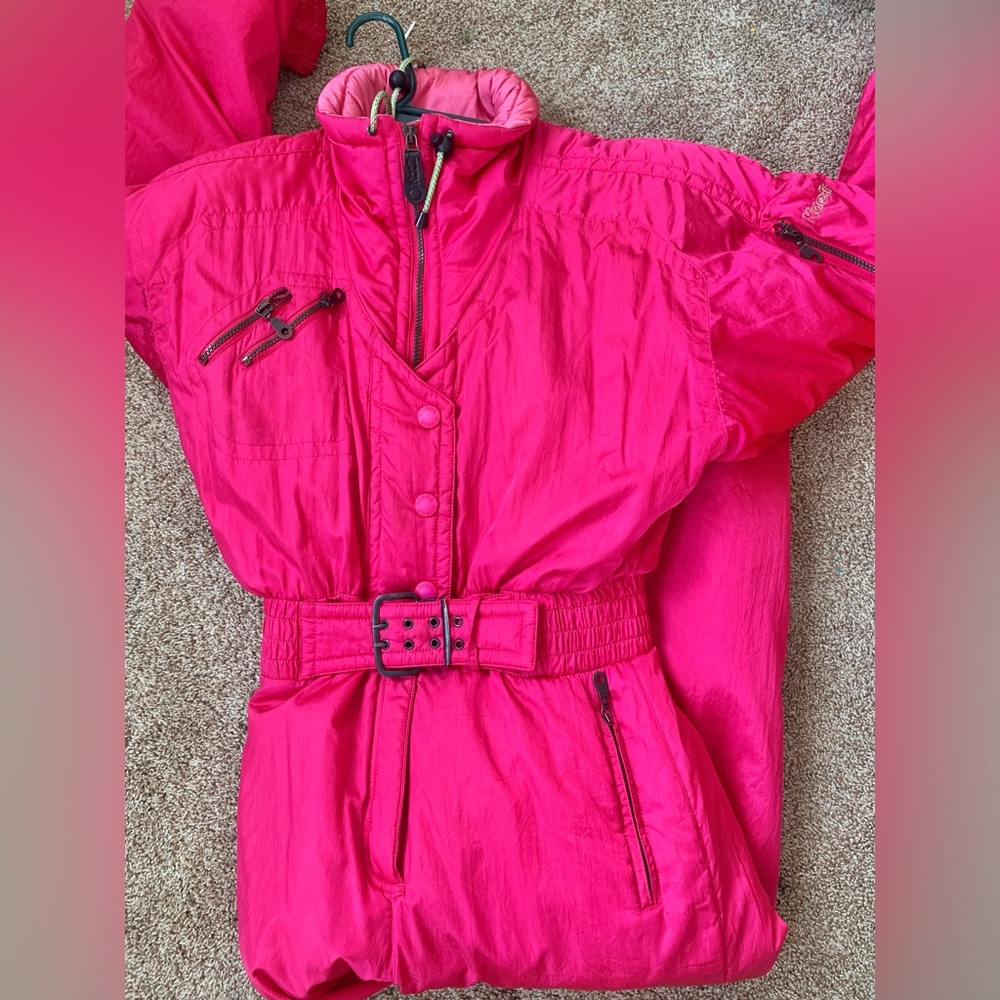 Retro Hot Pink Kaelin One Piece Snow Suit (S)